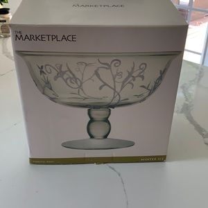 The market place pedestal decorative bowl